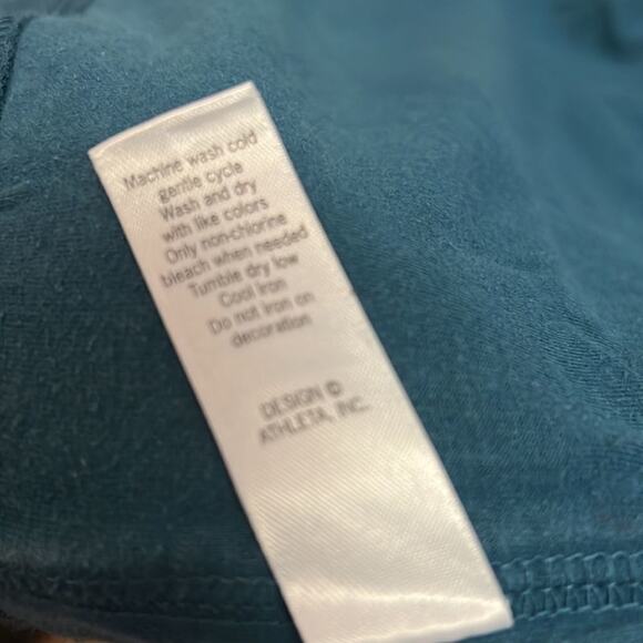 ATHLETA TEAL ASYMMETRICAL FILL ZIP SWEATSHIRT SIZE M - Picture 6 of 7
